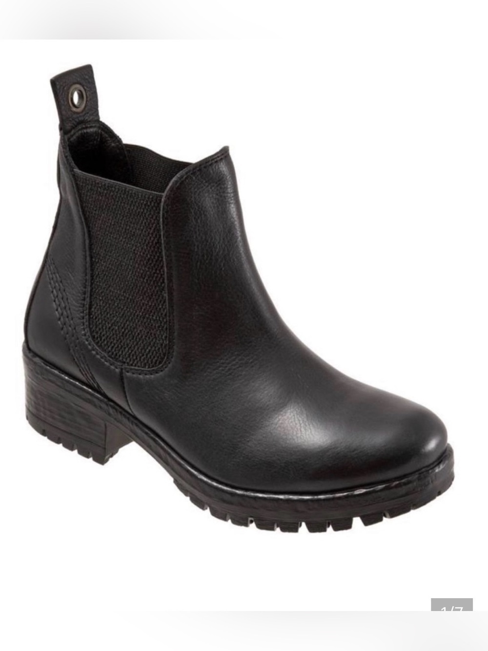 NWOB Bueno Florida Women’s Black Leather Chelsea Boot Size EU 37